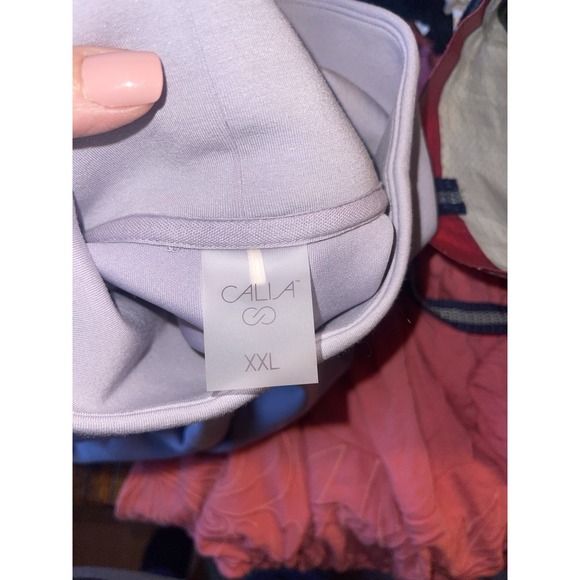 Calia Soft Scuba Funnel Neck Sweatshirt Metal Lily Womens XXL - Picture 5 of 5